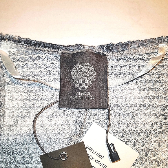 VINCE CAMUTO Neutral Tie-Dye Cuffed 3/4 Sleeve Knit Cocoon Cardigan Wrap Women's - Picture 6 of 9